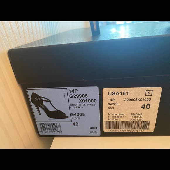 CHANEL Black Classic shoe with open toe lambskin - Picture 12 of 13